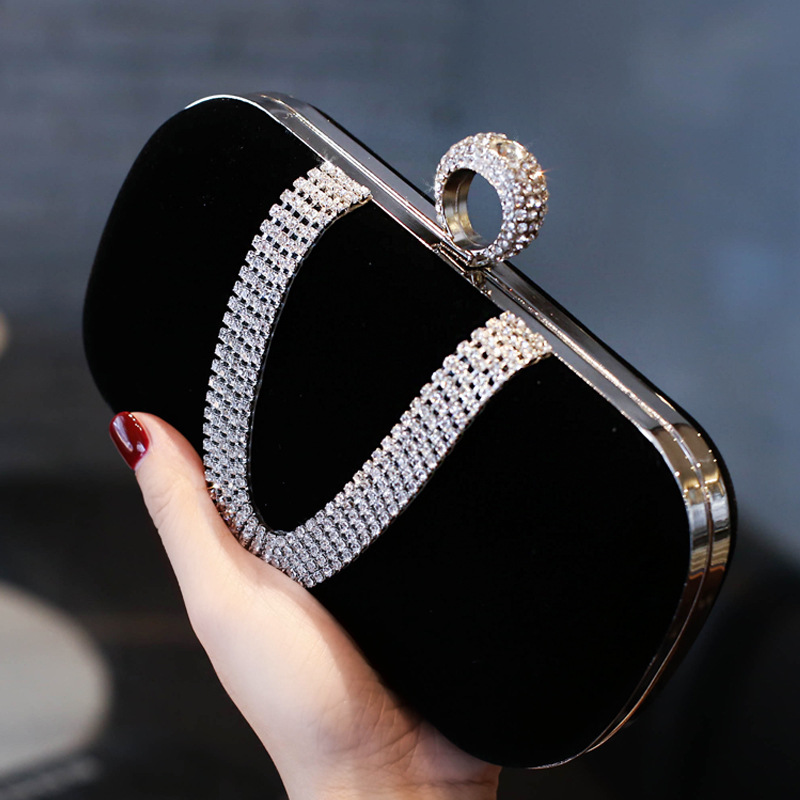 Women Bags Sale - Hot Selling Velvet Diamond Evening Bag