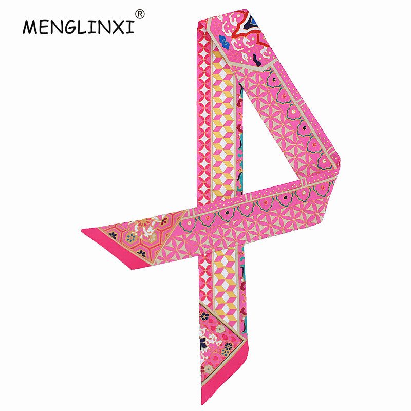 Women Bags Brands - New Geometric Floral Print Silk Scarf