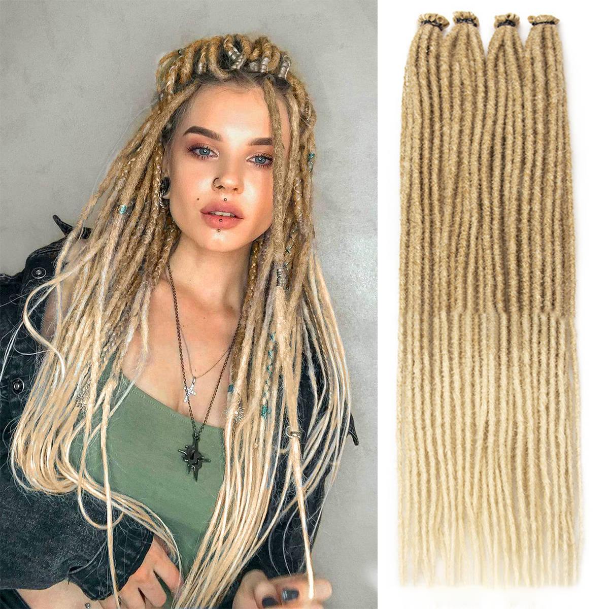 Women Bags Pack - 10 root/pack Synthetic 24 Inch Ombre