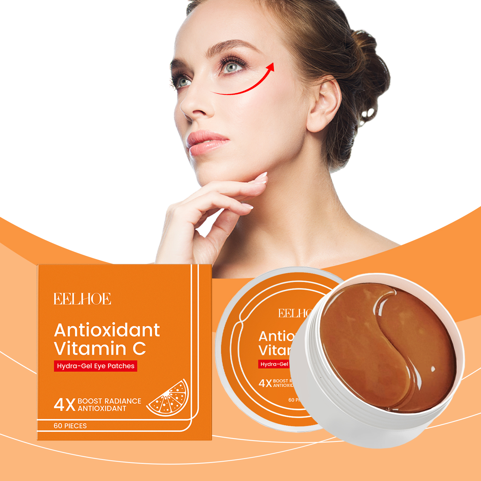 Women Bags Under Eyes - 60Pcs Vitamin C Eye Patches Remescar