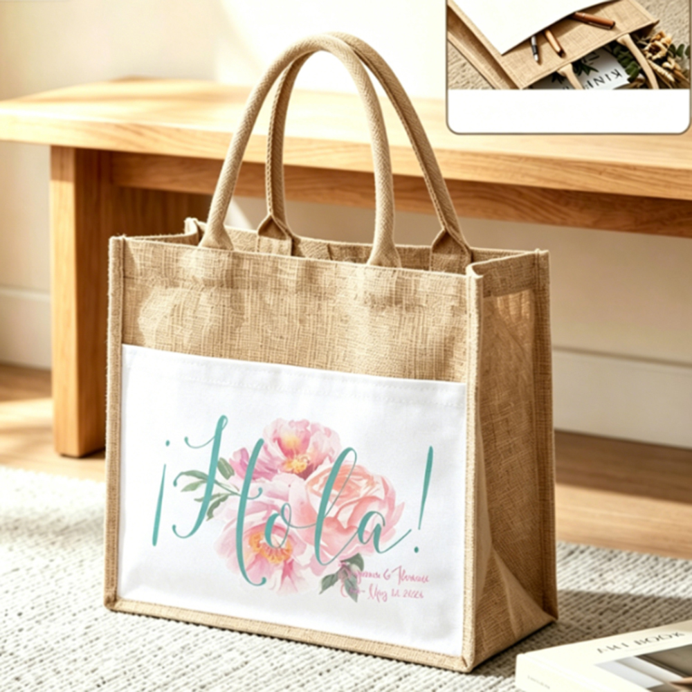 Women Bags Jute - Custom Beach Wedding Tote Bag Durable