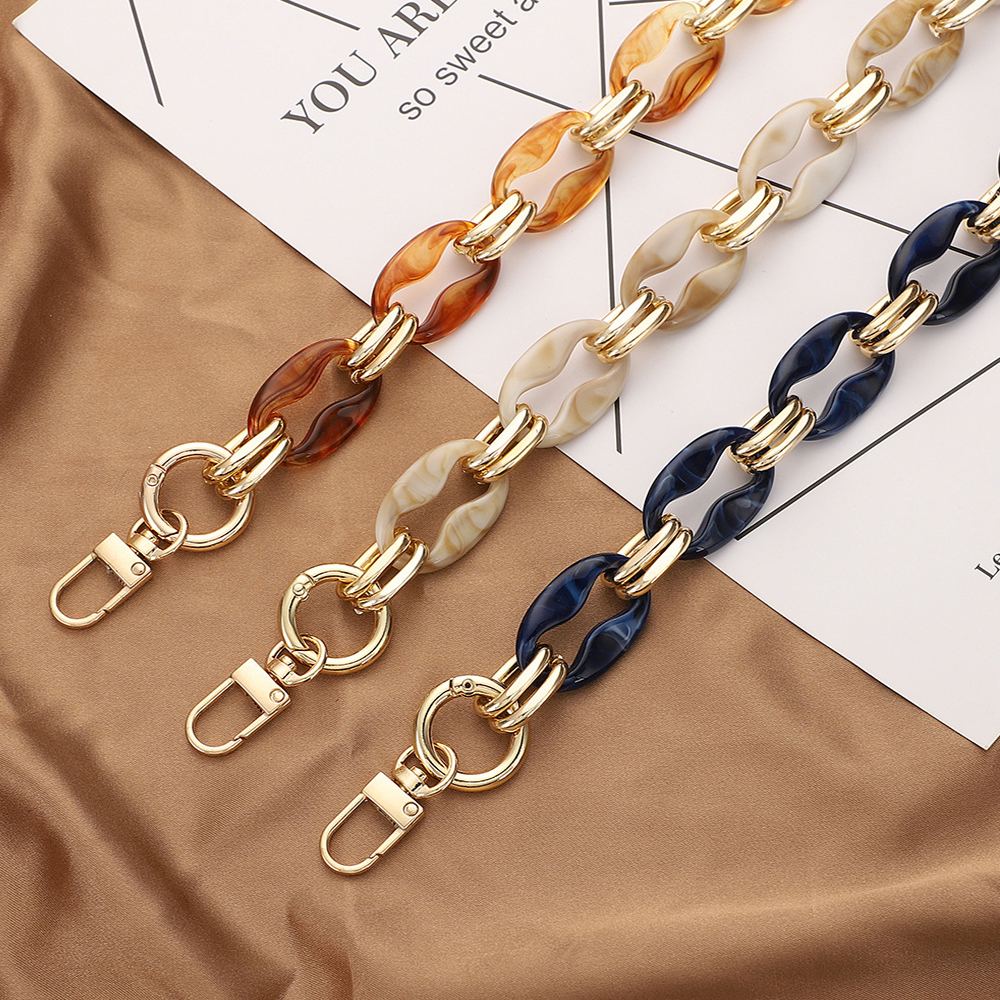 Chunky Acrylic Purse Chain Str - Tortoiseshell Bag Acrylic ulasan dan harga