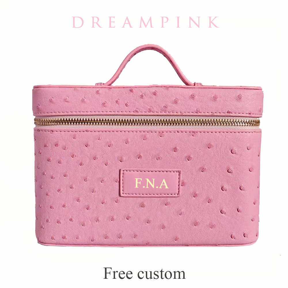 Luxury Ostrich Mock Women Make - Women Vanity Bags ulasan dan harga