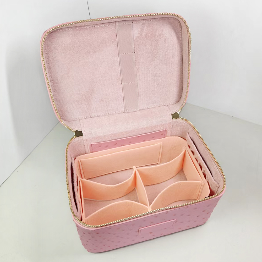 Luxury Ostrich Mock Women Make - Women Vanity Bags ulasan dan harga