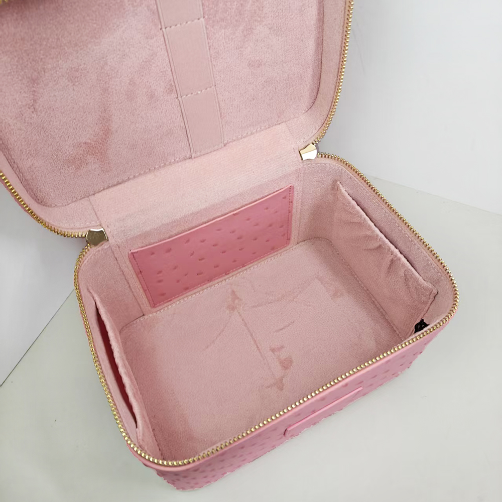 Luxury Ostrich Mock Women Make - Women Vanity Bags ulasan dan harga