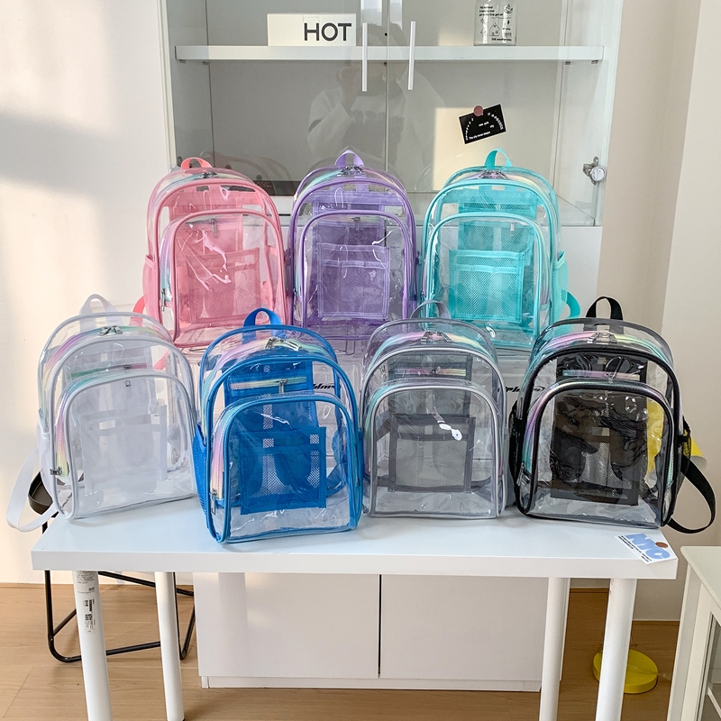 PVC Transparent Zipper Large C - Women Bags Medium Size ulasan dan harga