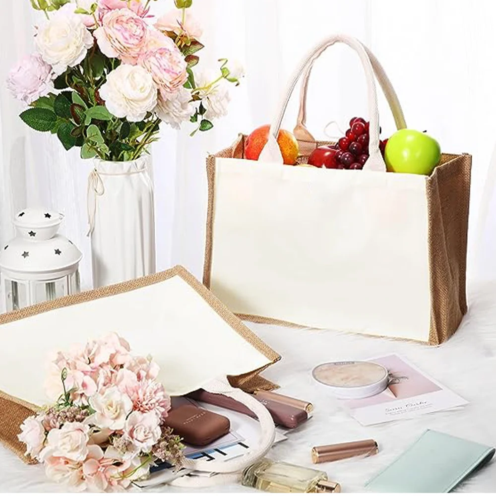 Vintage Jute Bag Reusable Burl - Women Bags Jute ulasan dan harga