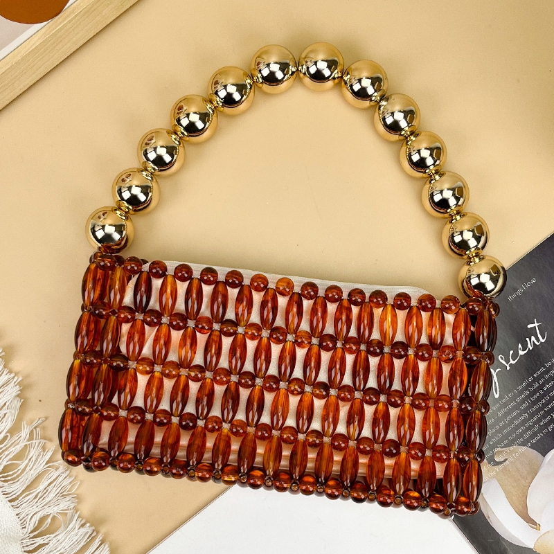 Elegant Handcrafted Beaded Cry - Tortoiseshell Bag Acrylic ulasan dan harga