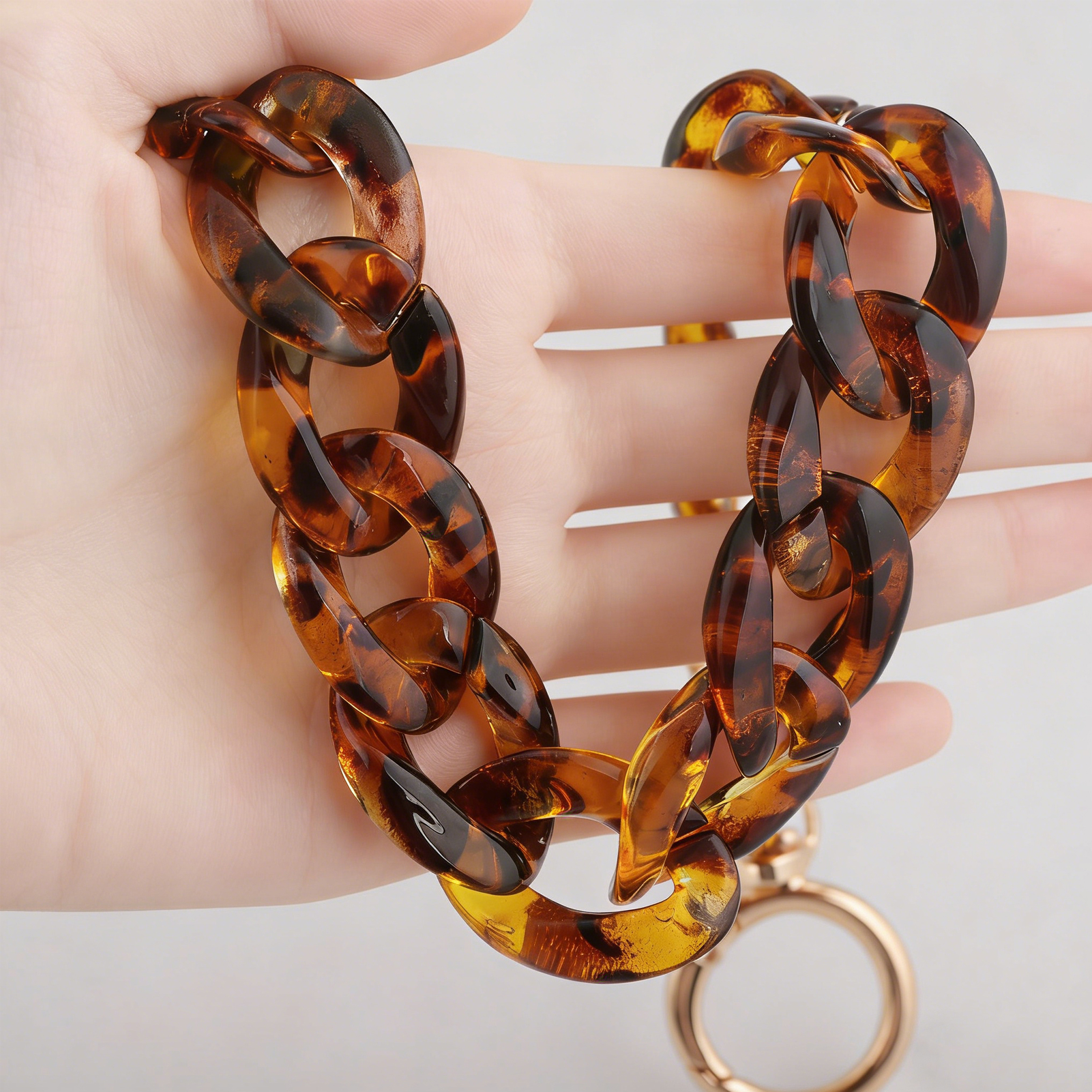 Premium Acrylic Bag Chain Ambe - Tortoiseshell Bag Acrylic ulasan dan harga