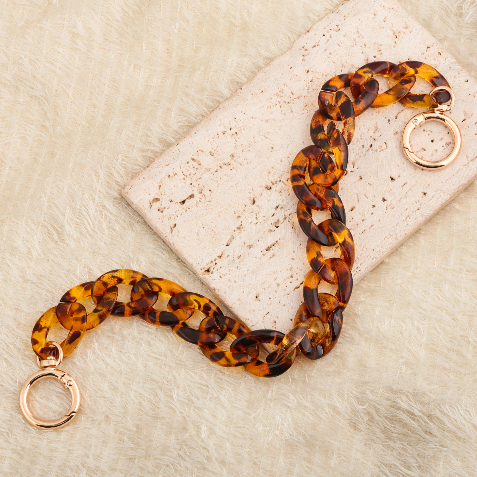 Premium Acrylic Bag Chain Ambe - Tortoiseshell Bag Acrylic ulasan dan harga