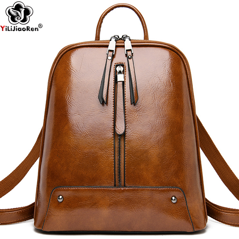 Women Leather Backpack Fashion - Women Bags Medium Size ulasan dan harga