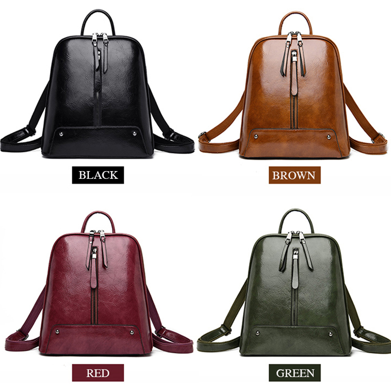 Women Leather Backpack Fashion - Women Bags Medium Size ulasan dan harga
