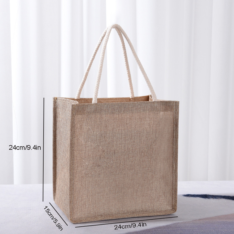 Cotton tote bag, large capacit - Women Bags Jute ulasan dan harga