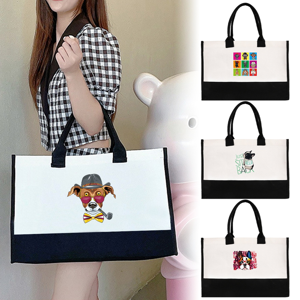 Shopping Handbags Tote Bag Jut - Women Bags Jute ulasan dan harga