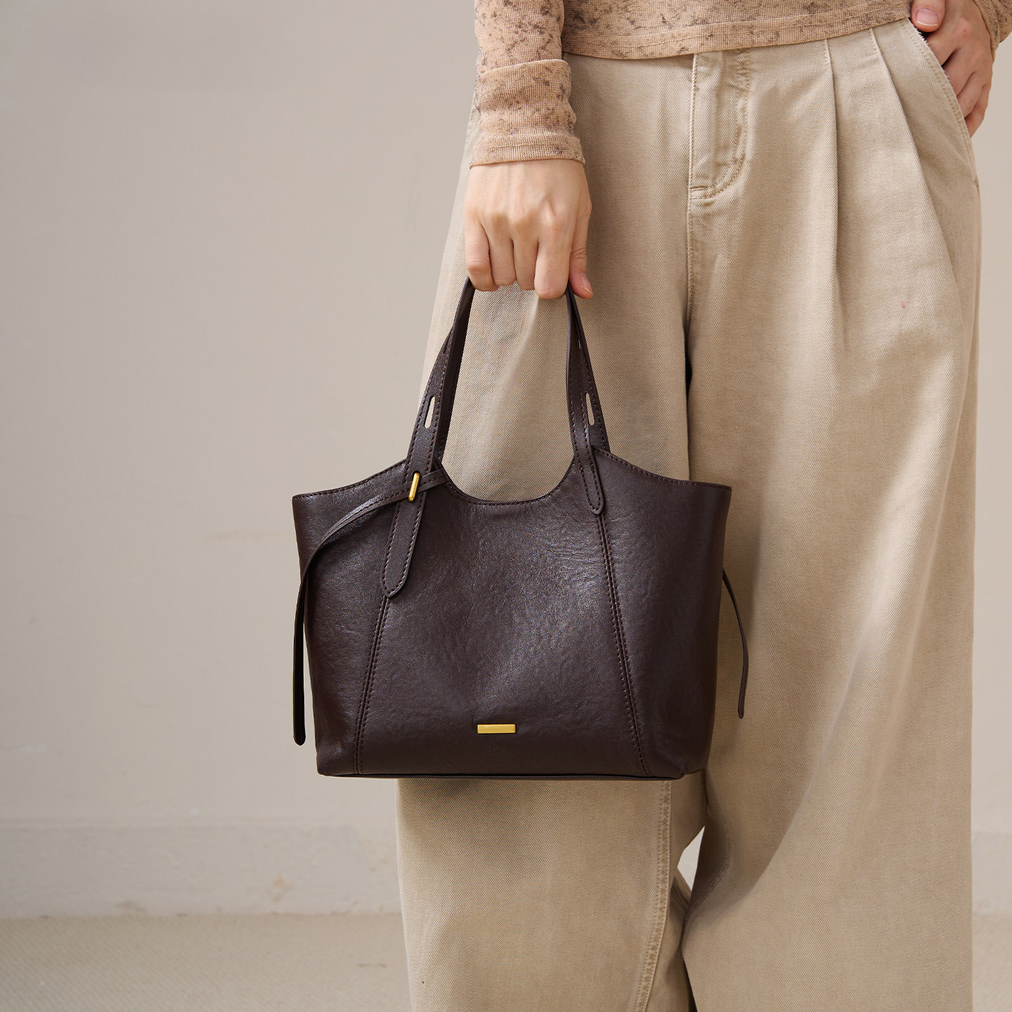 Women's Genuine Cowhide Leathe - Women Bags Gold ulasan dan harga