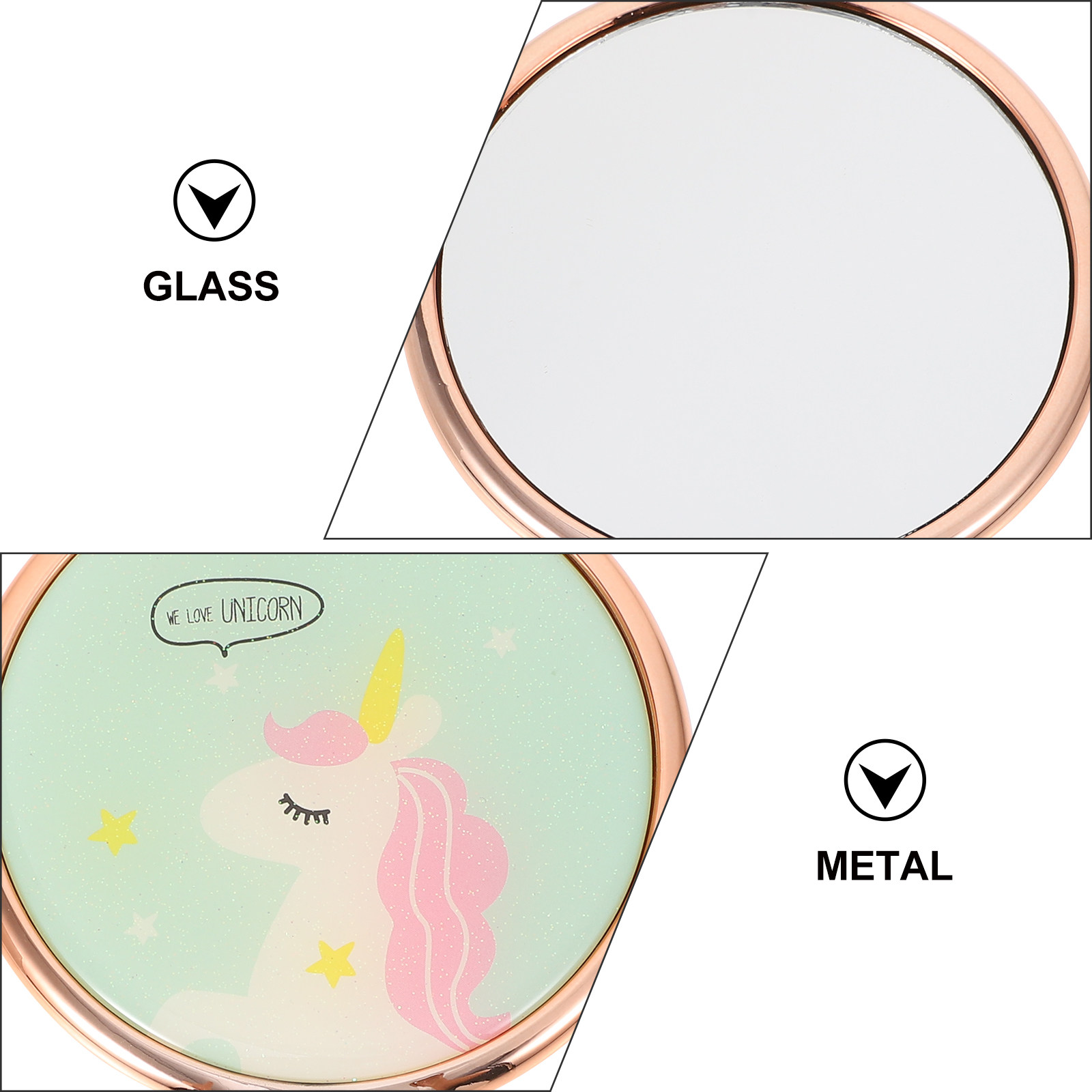 Women Handheld Makeup Mirror L - Women Vanity Bags ulasan dan harga
