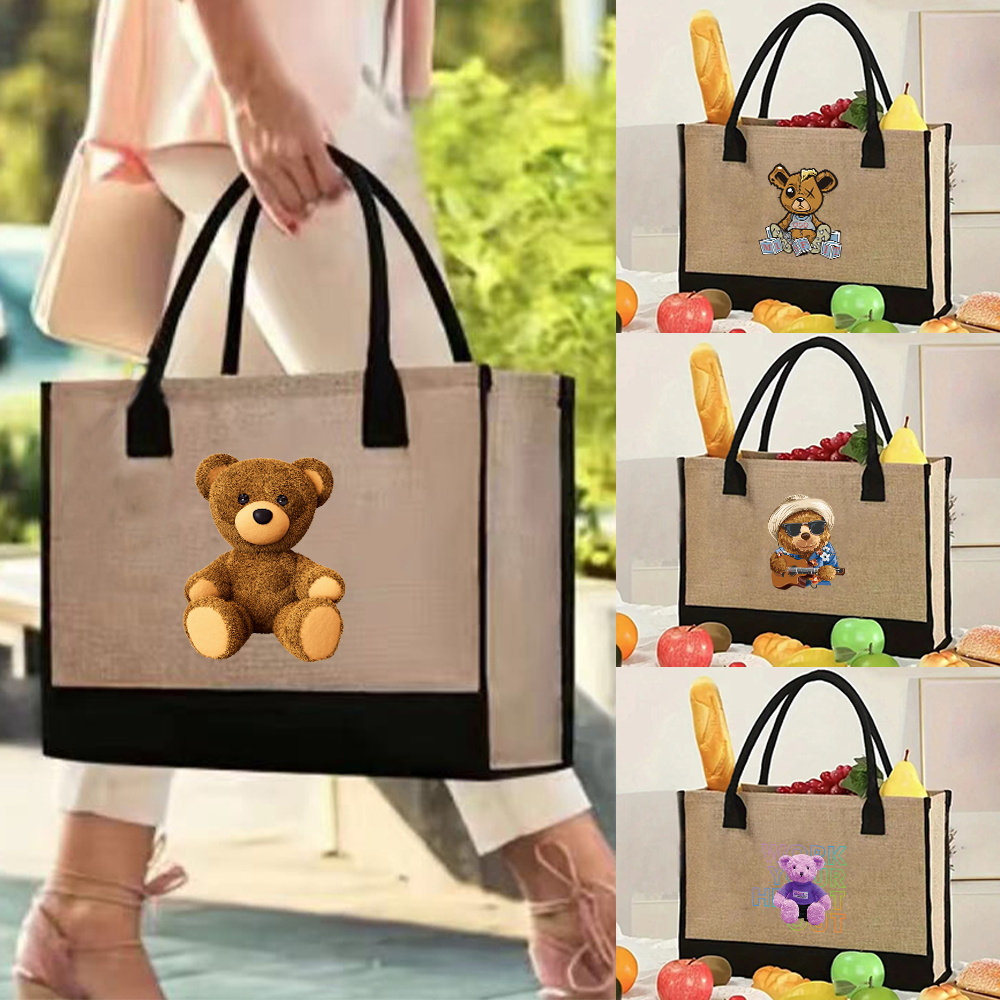 Tote Bag Vintage Jute Shopping - Women Bags Jute ulasan dan harga