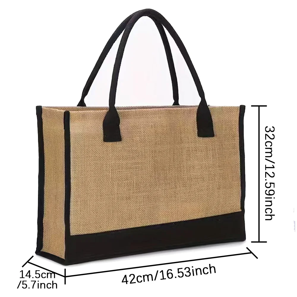Tote Bag Vintage Jute Shopping - Women Bags Jute ulasan dan harga
