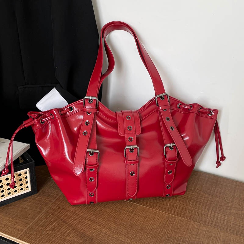 Y2K Gothic Rivet Adjustable St - Women Bags Sale ulasan dan harga
