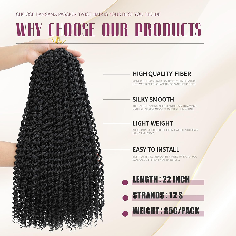 Passion Twist Crochet Hair 22I - Women Bags Pack ulasan dan harga