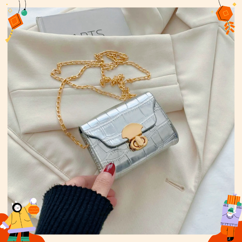 Mini Bag, Yellow and Gold Nich - Women Bags Gold ulasan dan harga