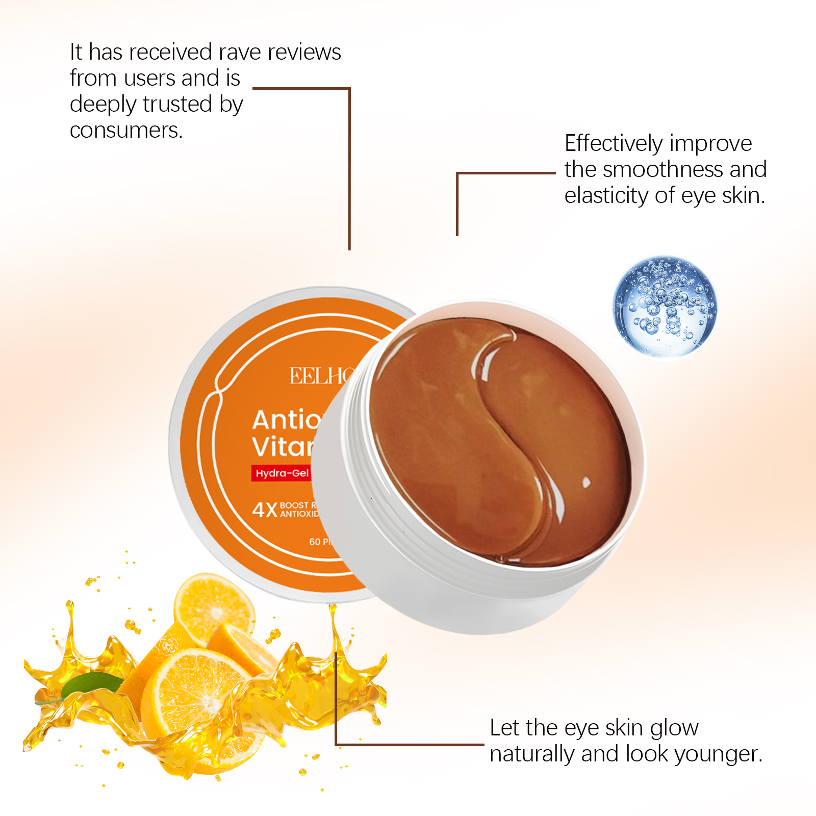 60Pcs Vitamin C Eye Patches Re - Women Bags Under Eyes ulasan dan harga