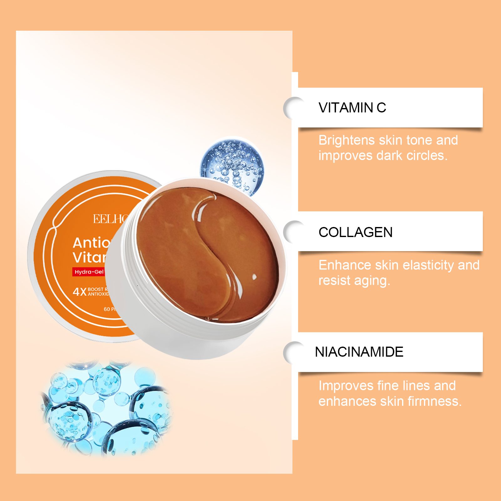 60Pcs Vitamin C Eye Patches Re - Women Bags Under Eyes ulasan dan harga