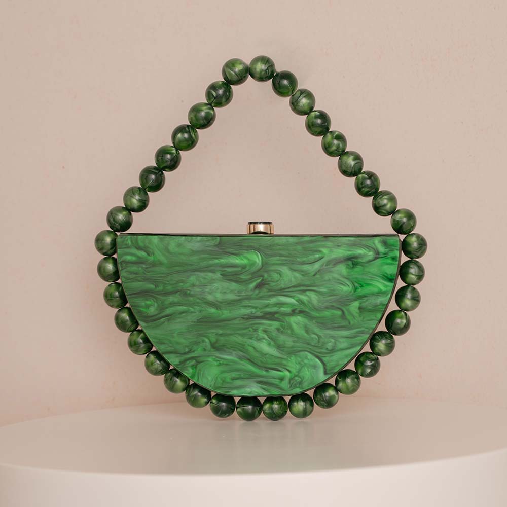 New Pearl Retro Leopard Print  - Tortoiseshell Bag Acrylic ulasan dan harga