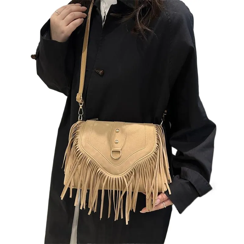 Retro Matte Texture Fringed Sh - Women Bags Designer ulasan dan harga