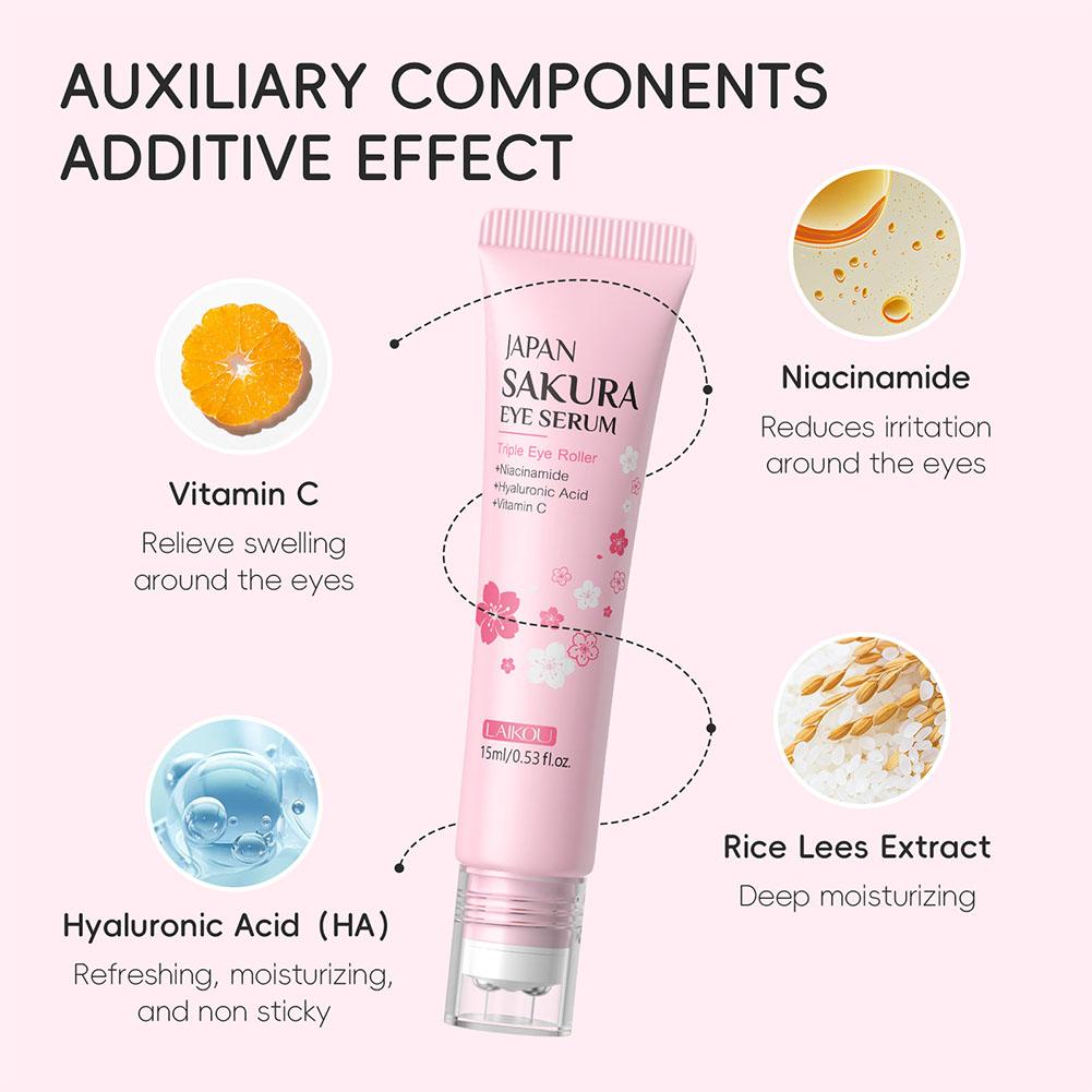 15ml Sakura Roller Eye Serum A - Women Bags Under Eyes ulasan dan harga