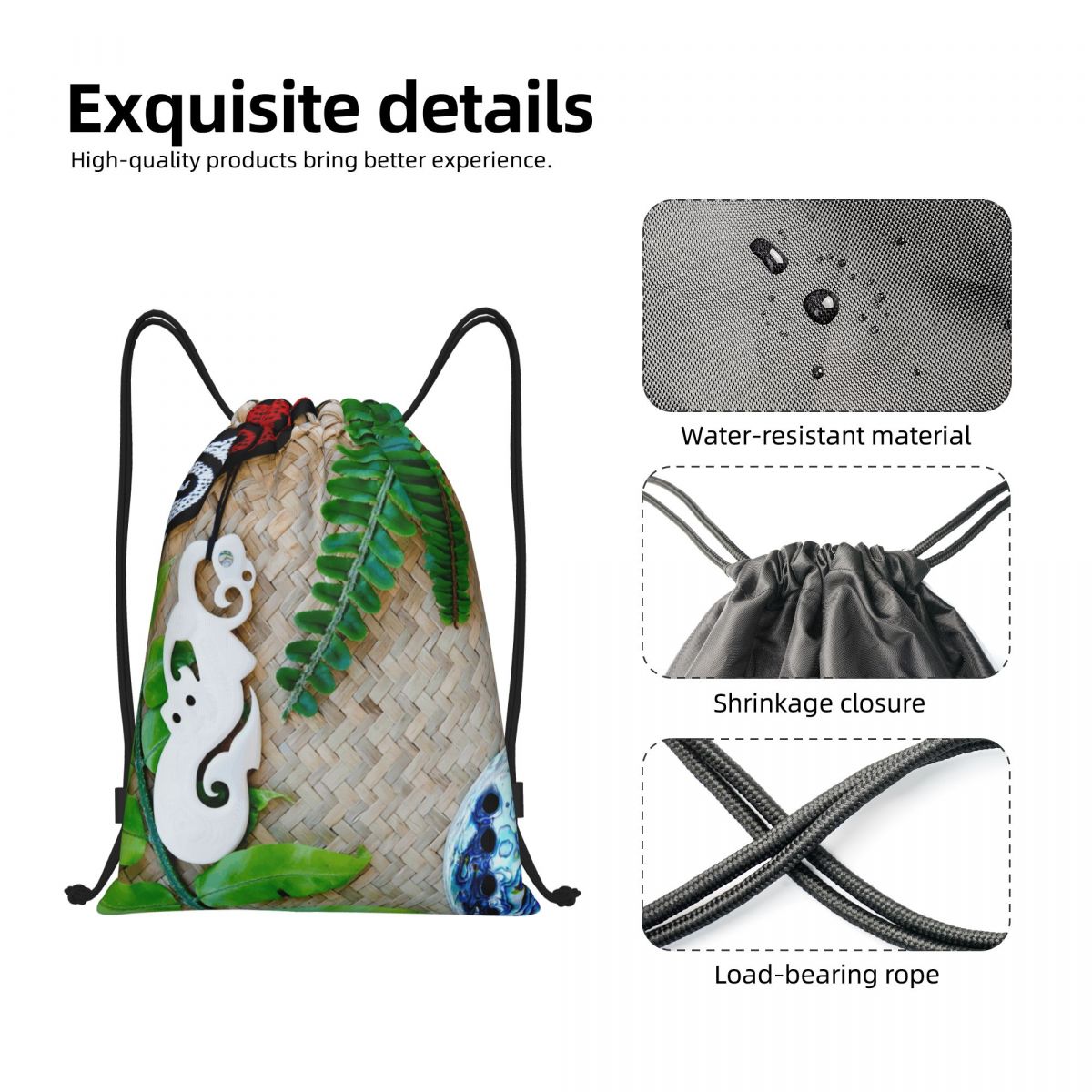 NZ Maoris Theme Drawstring Bag - Women Bags Nz ulasan dan harga