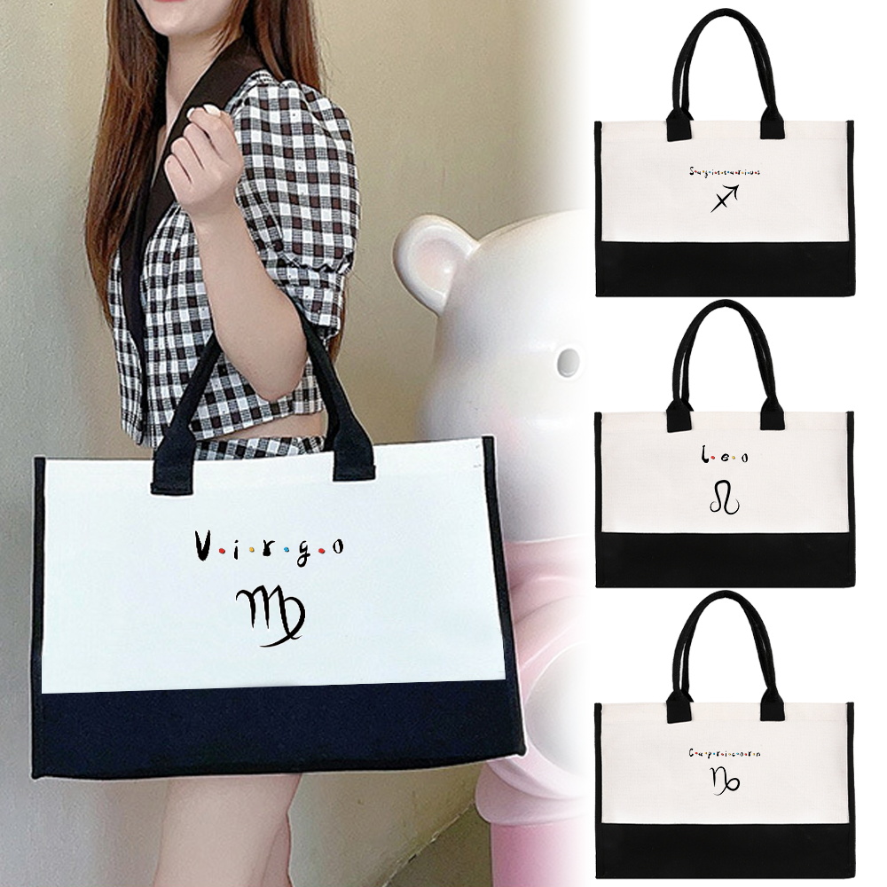 Women's Tote Bag Reusable Shop - Women Bags Jute ulasan dan harga