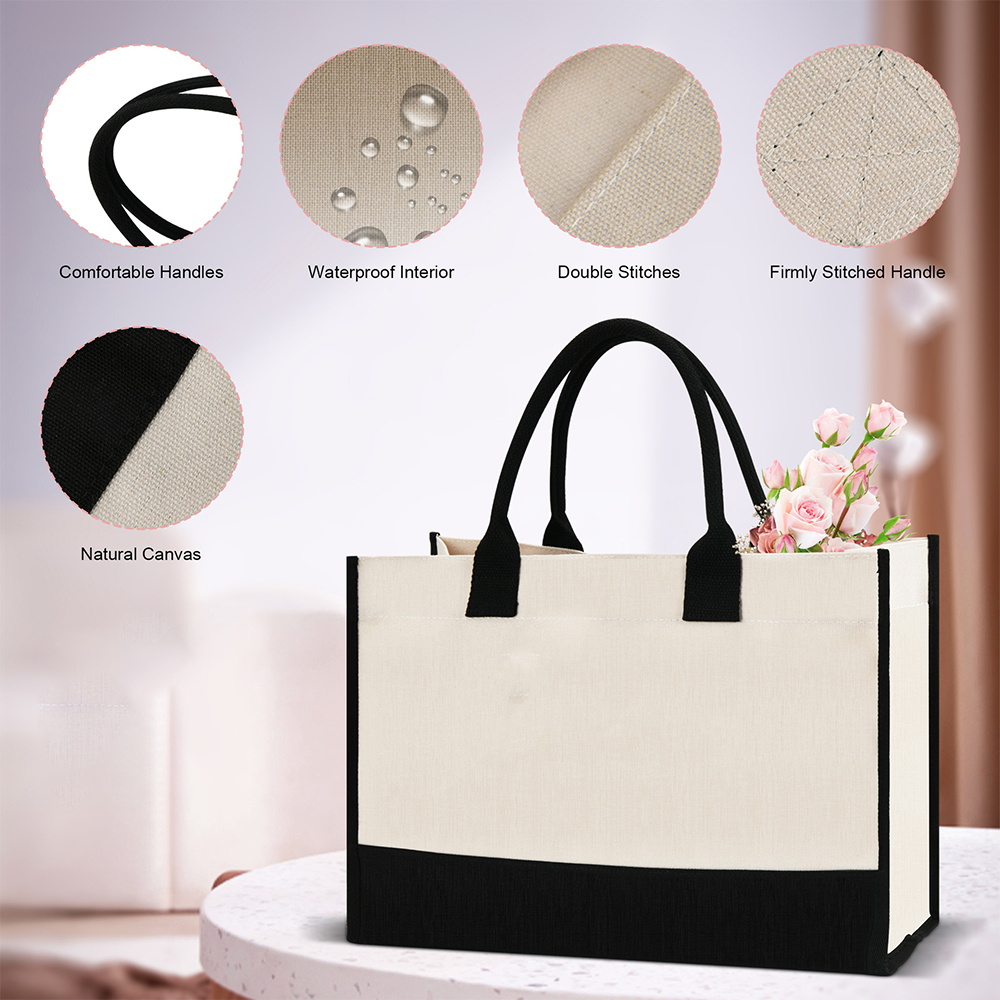 Women's Tote Bag Reusable Shop - Women Bags Jute ulasan dan harga