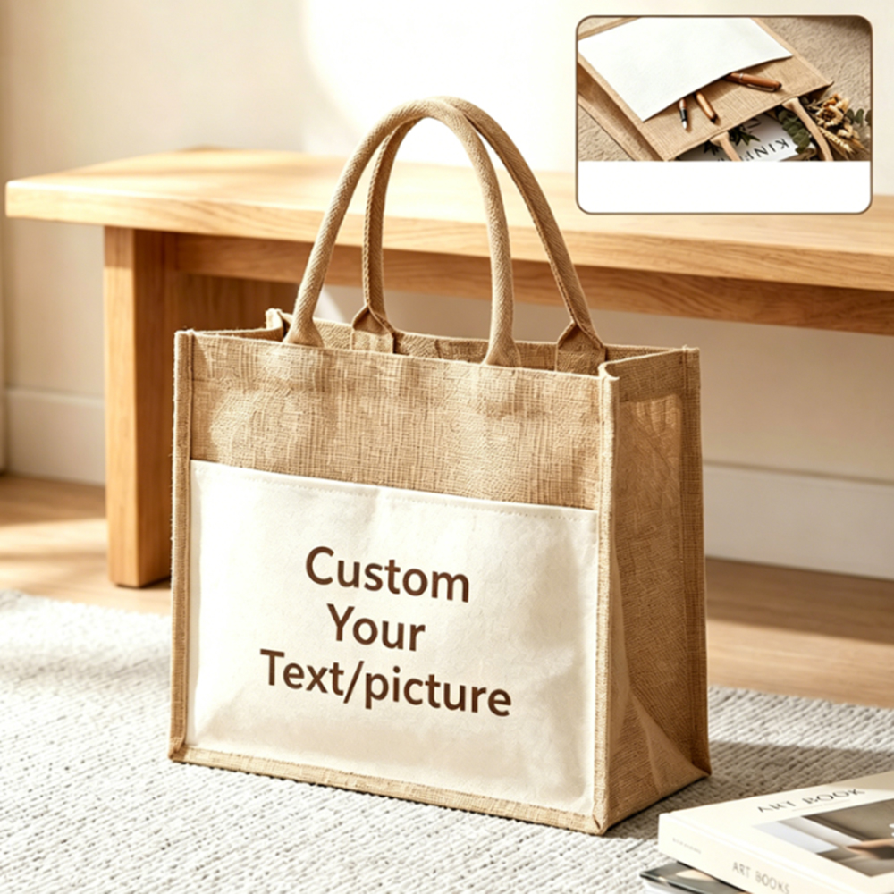 Custom Beach Wedding Tote Bag  - Women Bags Jute ulasan dan harga