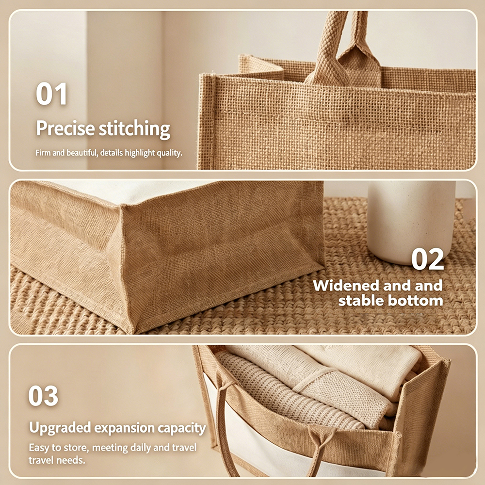 Custom Beach Wedding Tote Bag  - Women Bags Jute ulasan dan harga